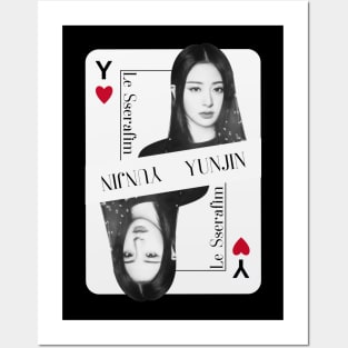 Yunjin Le Sserafim Card Posters and Art